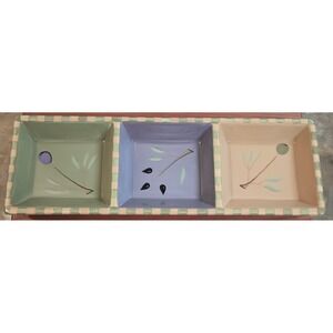 Signature Housewares Olivia 3 Section Stoneware Serving Tray Debby Segura 2002